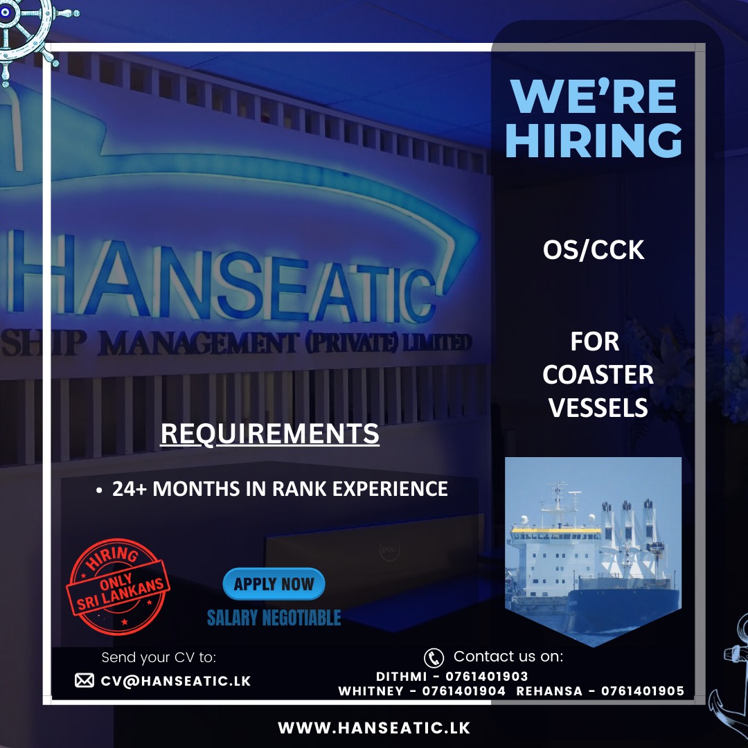 FOR A COASTER VESSEL