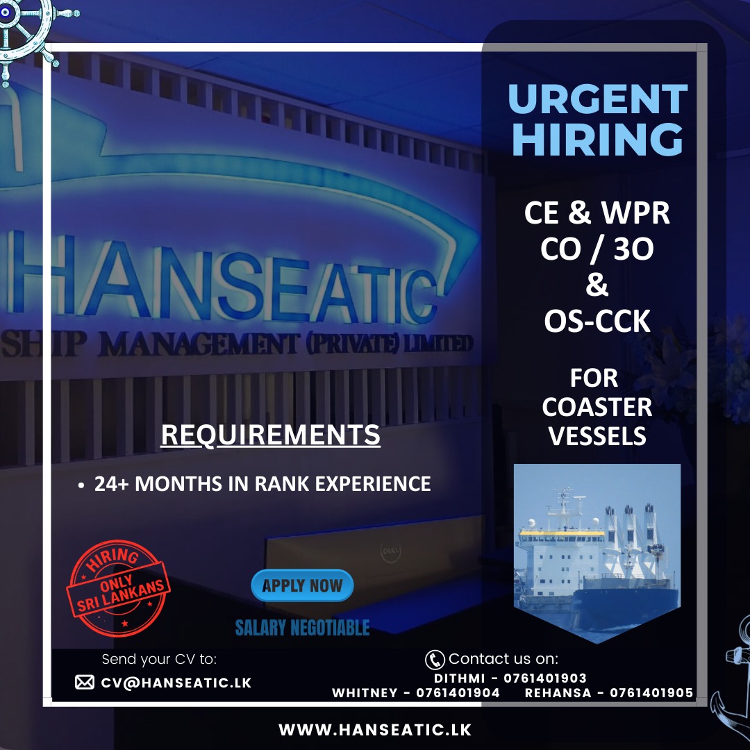 FOR A COASTER VESSELS